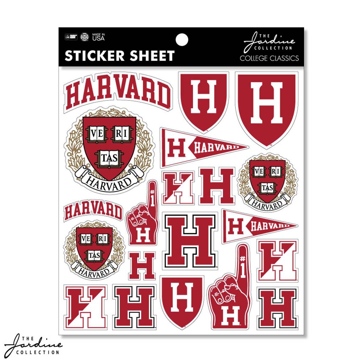 Harvard Two Design Sticker Sheet HARVARD The Coop